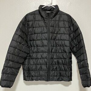 H & M MEN'S BLACK PUFFER JACKET - MEDIUM SIZE - Preowned